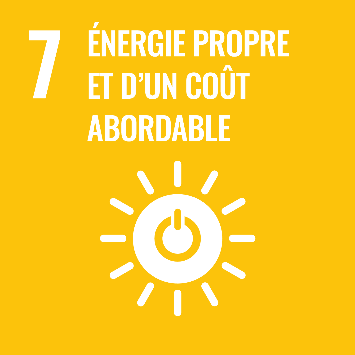 ODD 7 — Énergie propre et d'un coût abordable